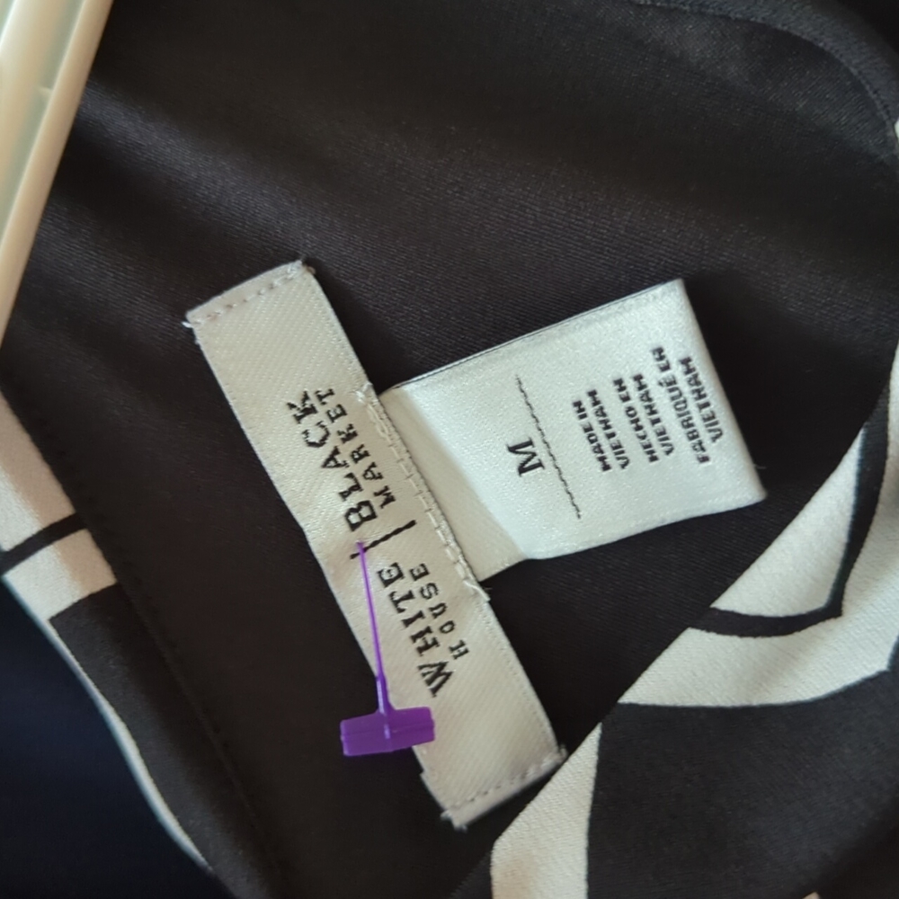 Women's black and white dress